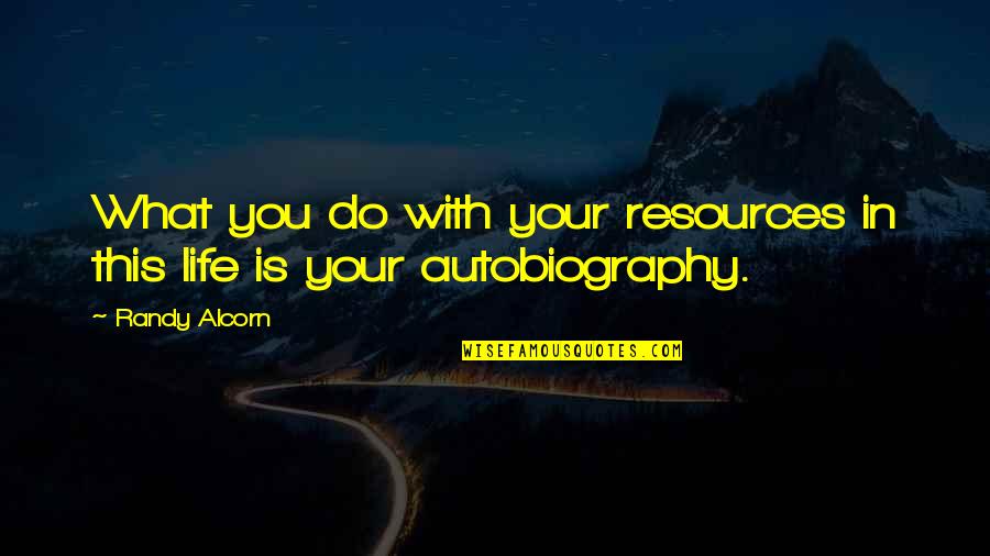 What Did Morgan Wallen Say Quote Quotes By Randy Alcorn: What you do with your resources in this