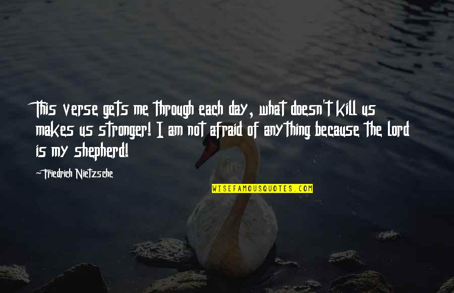 What Doesn't Kill U Only Makes U Stronger Quotes By Friedrich Nietzsche: This verse gets me through each day, what