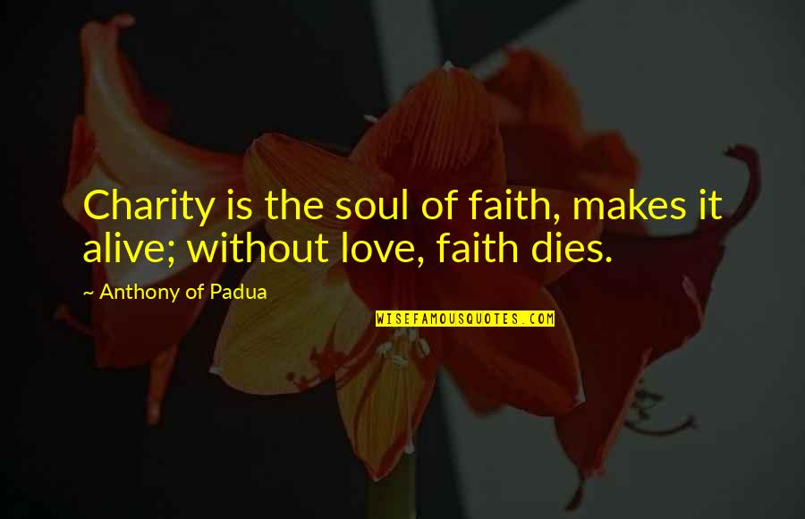 What Happened Friend Quotes By Anthony Of Padua: Charity is the soul of faith, makes it