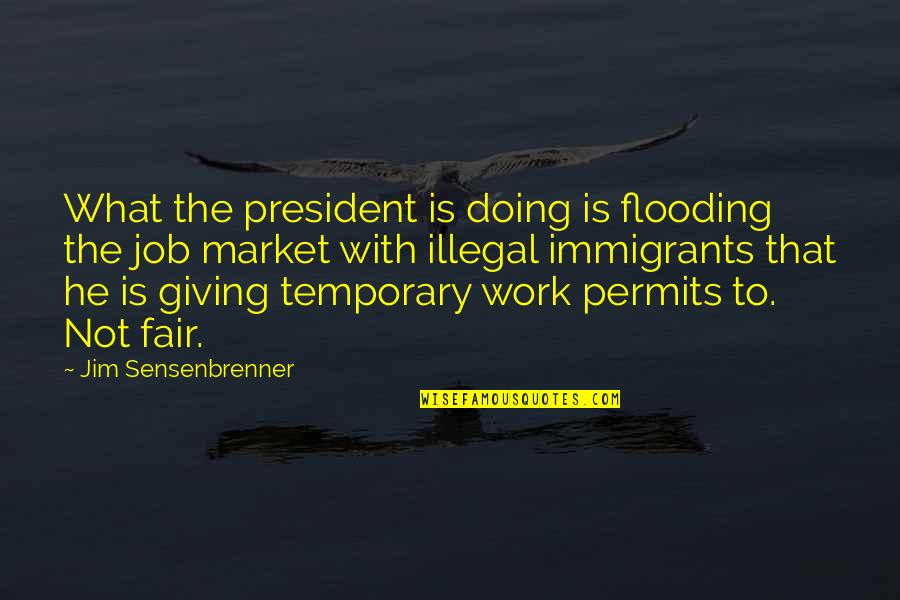 What He Is Quotes By Jim Sensenbrenner: What the president is doing is flooding the