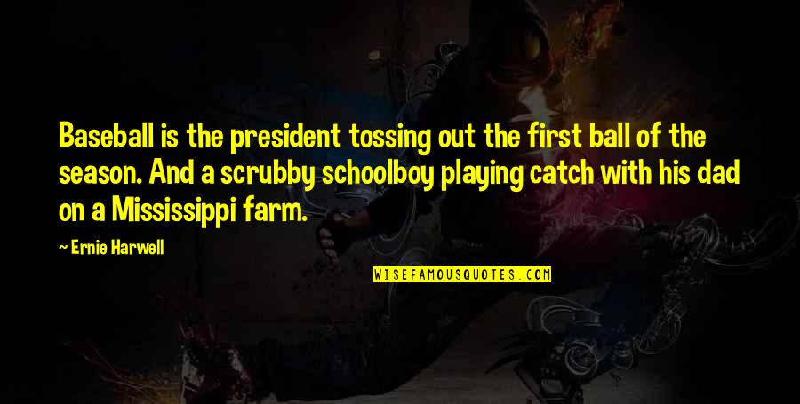 When He's All You Think About Quotes By Ernie Harwell: Baseball is the president tossing out the first