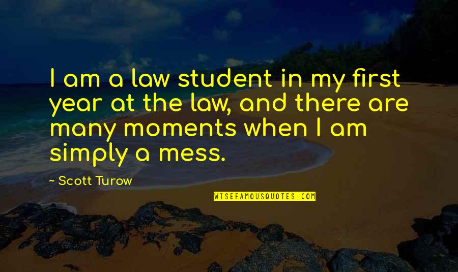 When You Mess Up Quotes By Scott Turow: I am a law student in my first