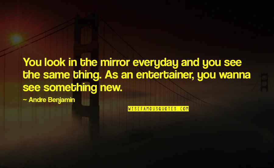 Whipof Quotes By Andre Benjamin: You look in the mirror everyday and you