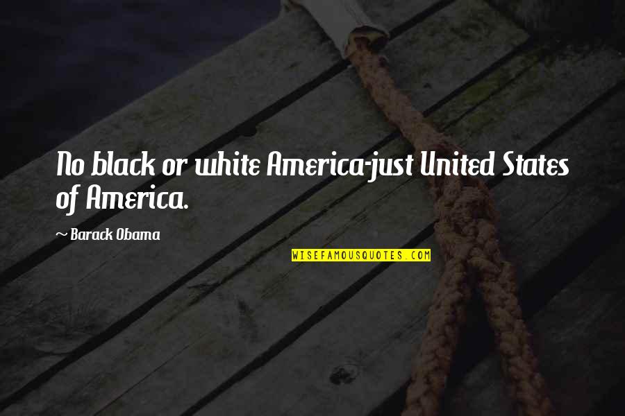 Whisson Windmill Quotes By Barack Obama: No black or white America-just United States of