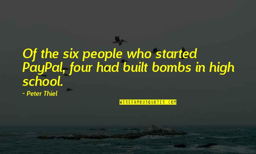 Who Built Quotes By Peter Thiel: Of the six people who started PayPal, four