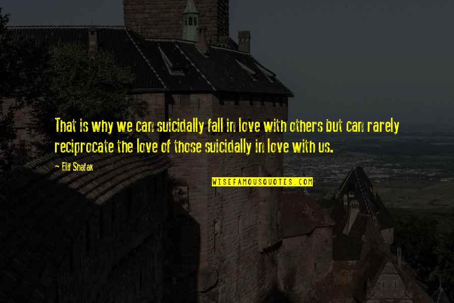 Why Fall In Love Quotes By Elif Shafak: That is why we can suicidally fall in