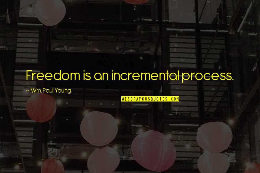 Why Have Hope Quotes By Wm. Paul Young: Freedom is an incremental process.