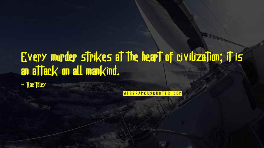 Why You Reckon Quotes By Rae Foley: Every murder strikes at the heart of civilization;