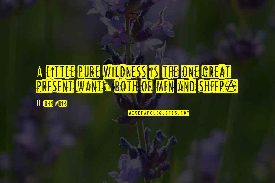 Wildness Quotes By John Muir: A little pure wildness is the one great