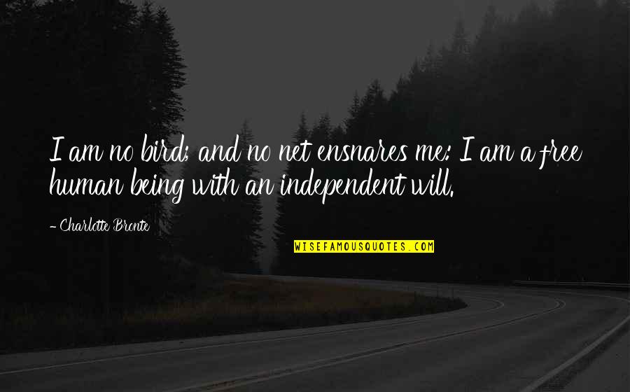 Will And Determination Quotes By Charlotte Bronte: I am no bird; and no net ensnares