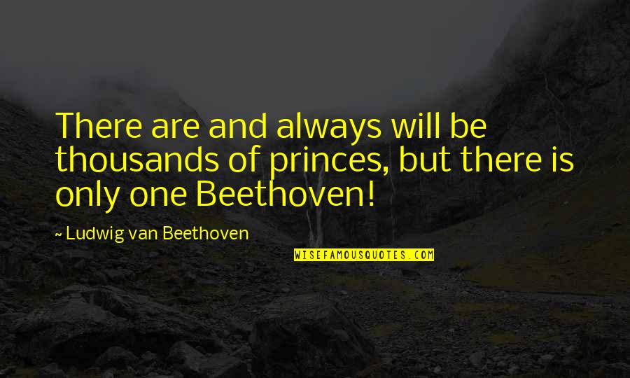Will Be There Quotes By Ludwig Van Beethoven: There are and always will be thousands of