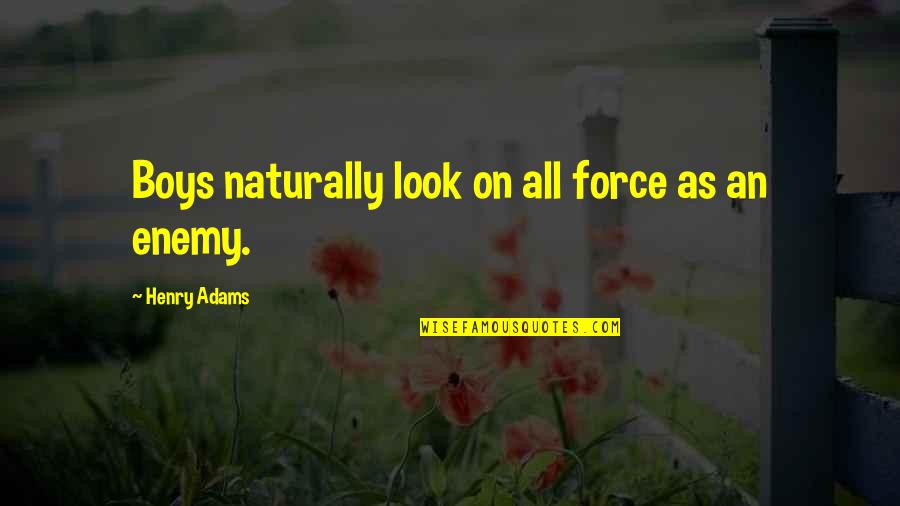 Will Ferrell Funniest Quotes By Henry Adams: Boys naturally look on all force as an