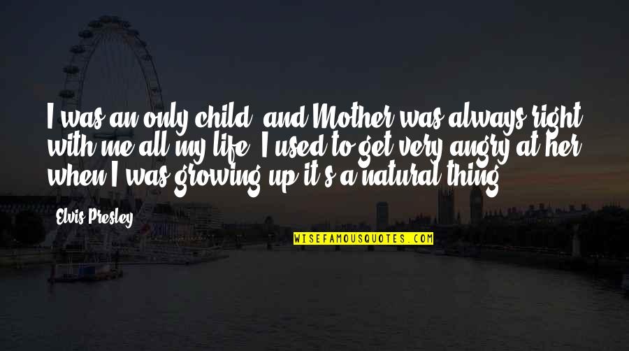 Windmiller Custom Quotes By Elvis Presley: I was an only child, and Mother was