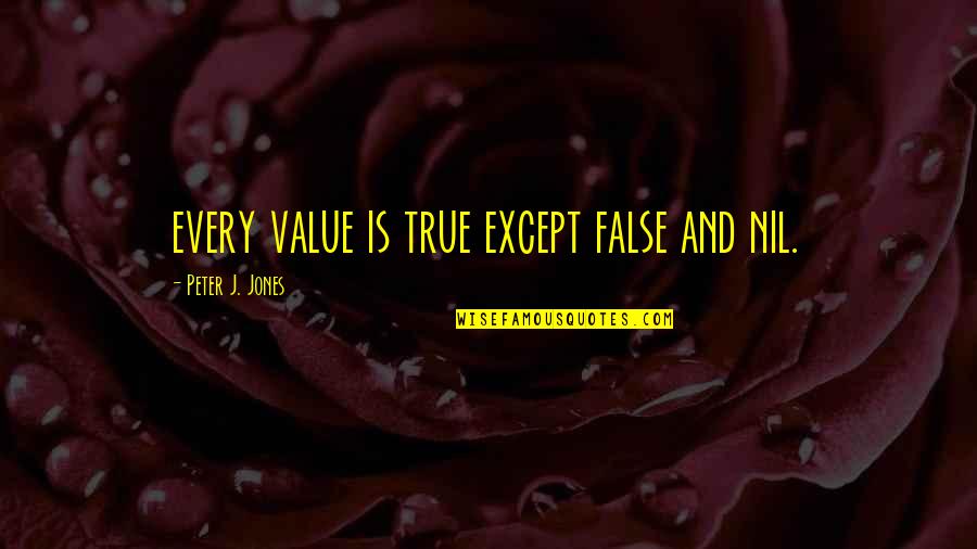 Wine Hangover Quotes By Peter J. Jones: every value is true except false and nil.