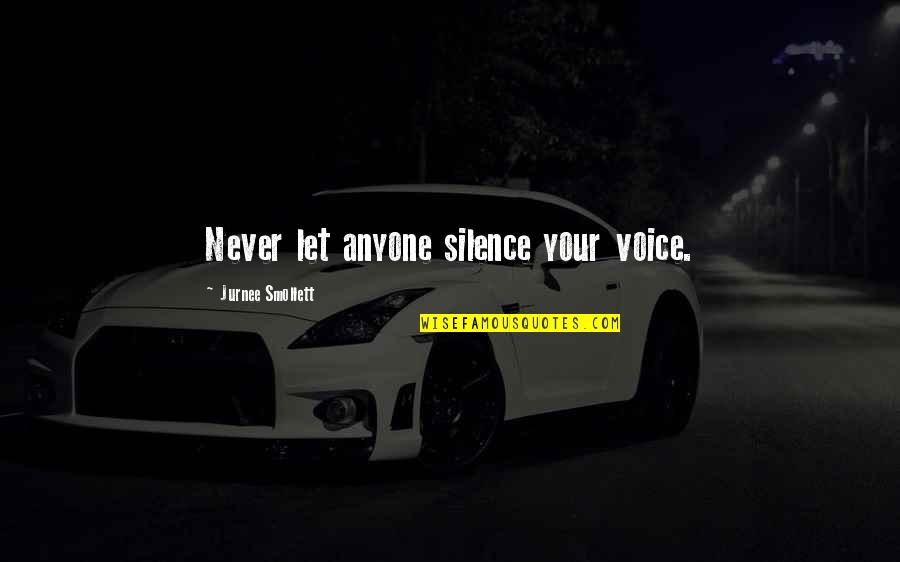 Winkedia Quotes By Jurnee Smollett: Never let anyone silence your voice.