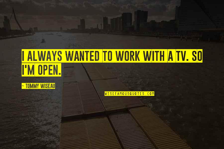 Wiseau Tommy Quotes By Tommy Wiseau: I always wanted to work with a TV.