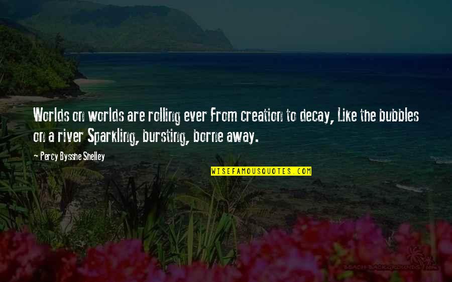 Wishing Well Quotes By Percy Bysshe Shelley: Worlds on worlds are rolling ever From creation