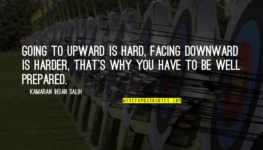 Wittock Plumbing Quotes By Kamaran Ihsan Salih: Going to upward is hard, facing downward is