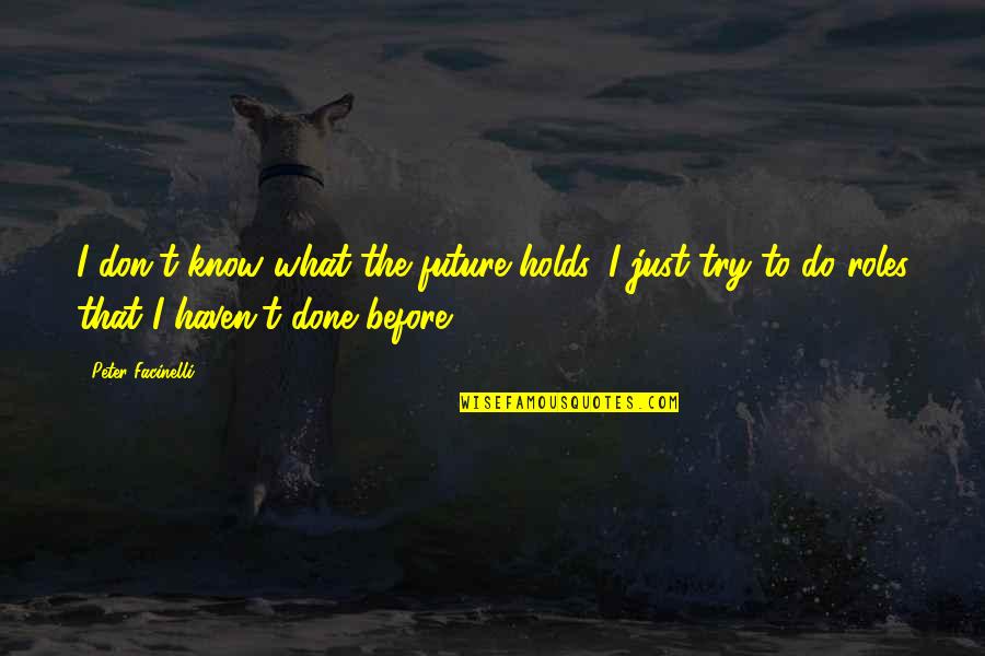 Witty Sewing Quotes By Peter Facinelli: I don't know what the future holds. I