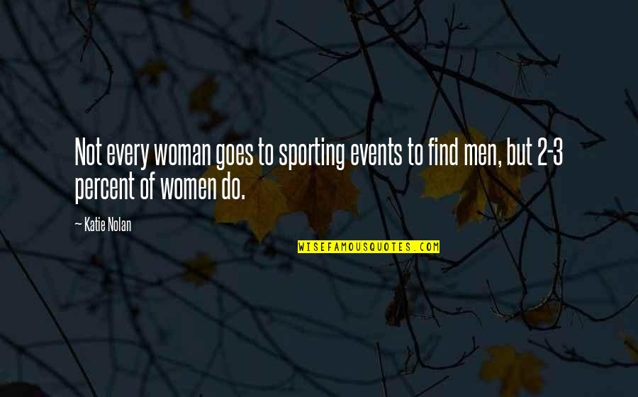 Women And Sports Quotes By Katie Nolan: Not every woman goes to sporting events to