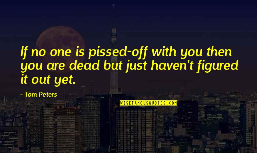 Wonders Shall Never End Quotes By Tom Peters: If no one is pissed-off with you then