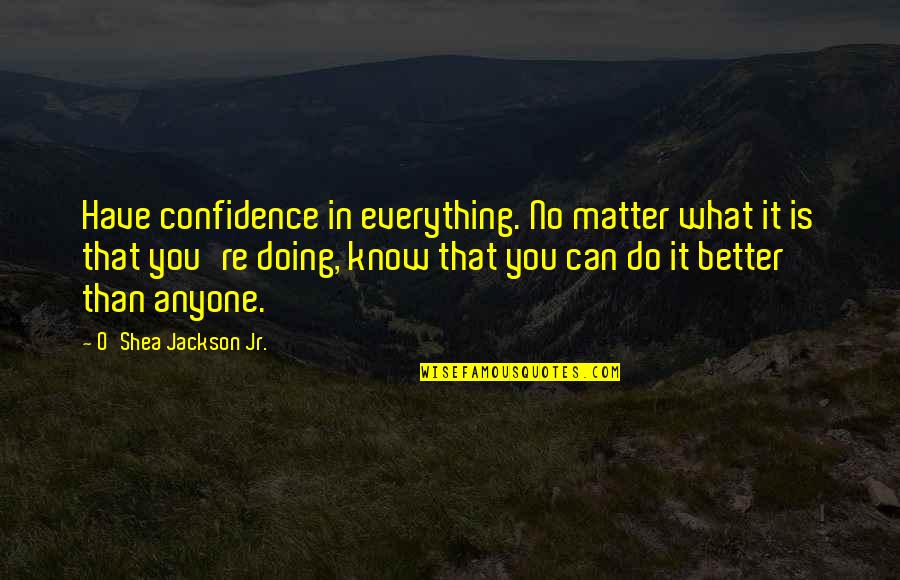 Wooden Plank Quotes By O'Shea Jackson Jr.: Have confidence in everything. No matter what it