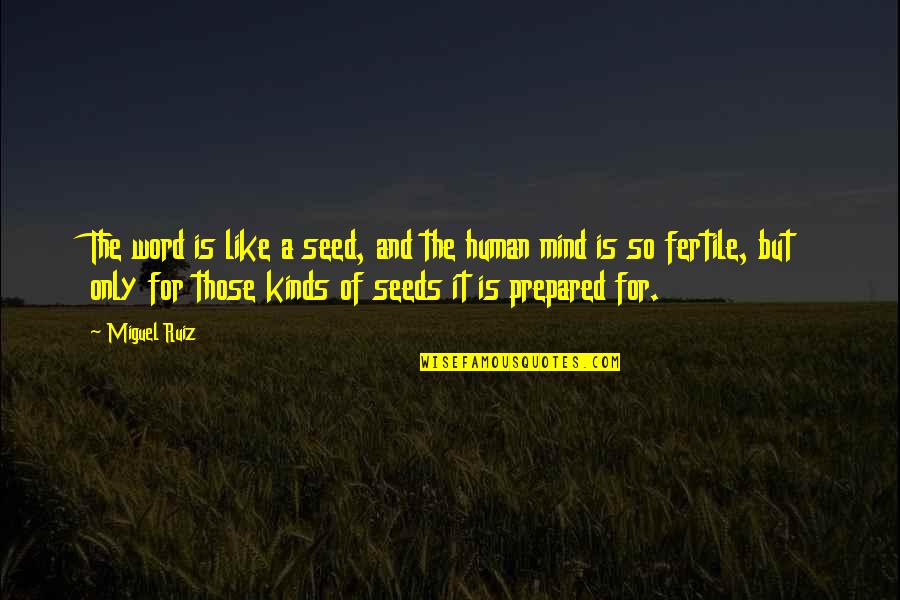 Word For Thought Quotes By Miguel Ruiz: The word is like a seed, and the