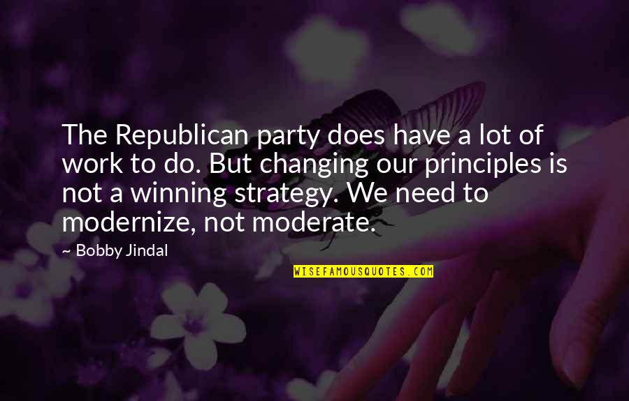 Work Strategy Quotes By Bobby Jindal: The Republican party does have a lot of