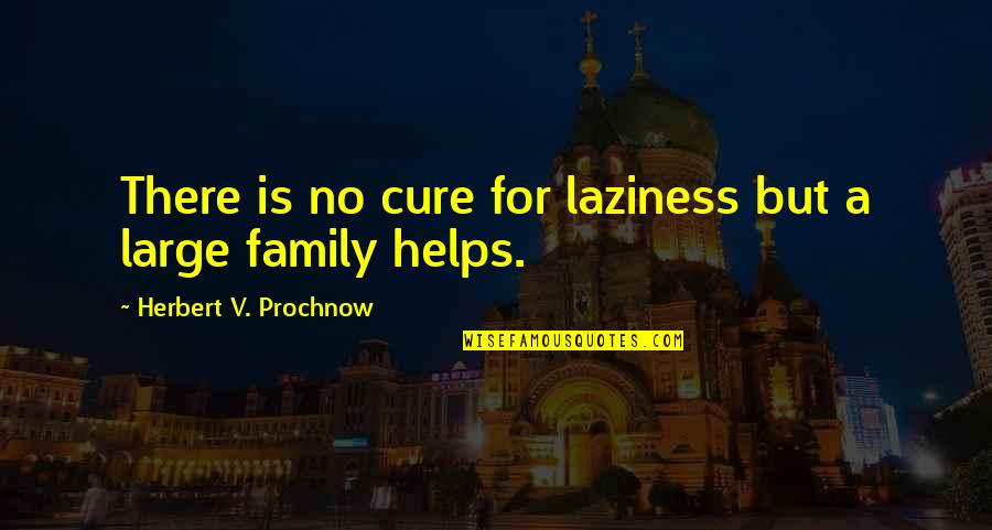 Workaholics Adam Quotes By Herbert V. Prochnow: There is no cure for laziness but a