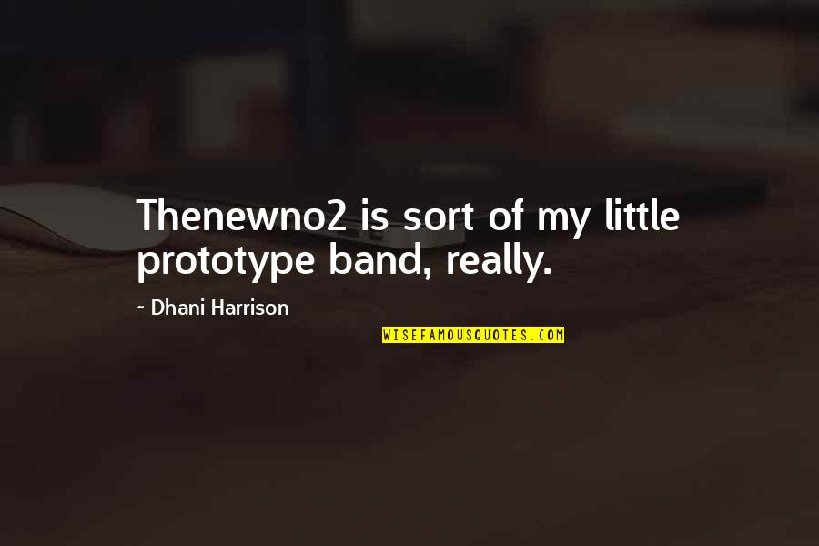 Workington Academy Quotes By Dhani Harrison: Thenewno2 is sort of my little prototype band,