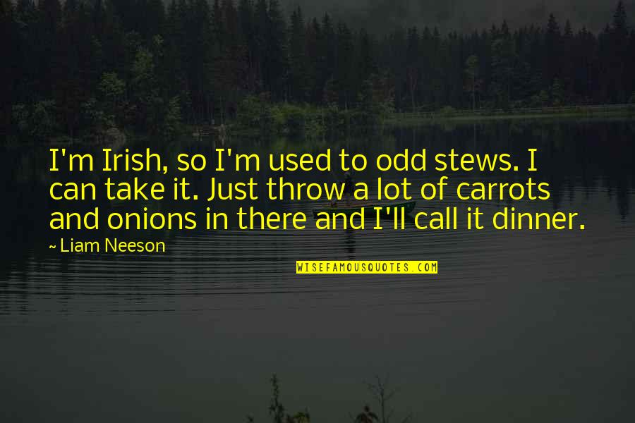 World At War Documentary Quotes By Liam Neeson: I'm Irish, so I'm used to odd stews.