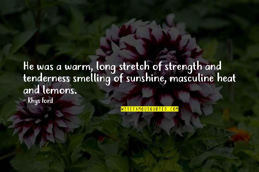 Worm Gears Quotes By Rhys Ford: He was a warm, long stretch of strength