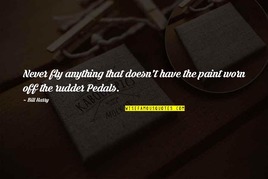 Worn Off Quotes By Bill Harry: Never fly anything that doesn't have the paint