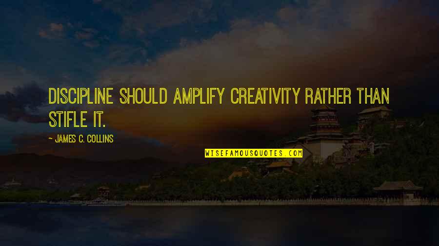 Worst Part Of Being Strong Quotes By James C. Collins: Discipline should amplify creativity rather than stifle it.