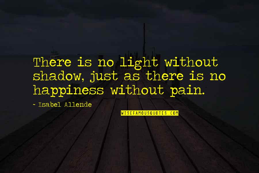 Writers Theater Quotes By Isabel Allende: There is no light without shadow, just as
