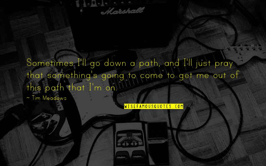 Xolani Kacela Quotes By Tim Meadows: Sometimes I'll go down a path, and I'll