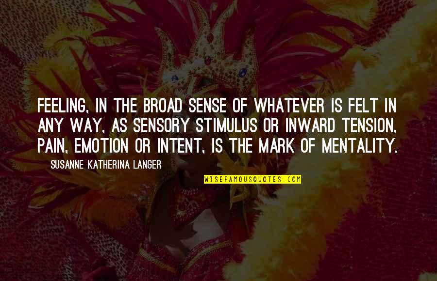 Yaber Y30 Quotes By Susanne Katherina Langer: Feeling, in the broad sense of whatever is