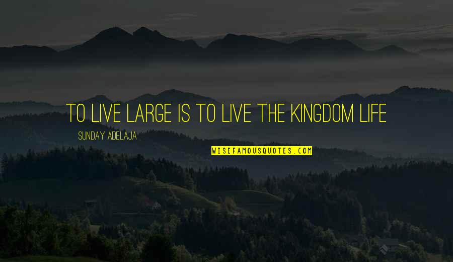 Yerodin Lucas Quotes By Sunday Adelaja: To Live Large Is To Live The Kingdom