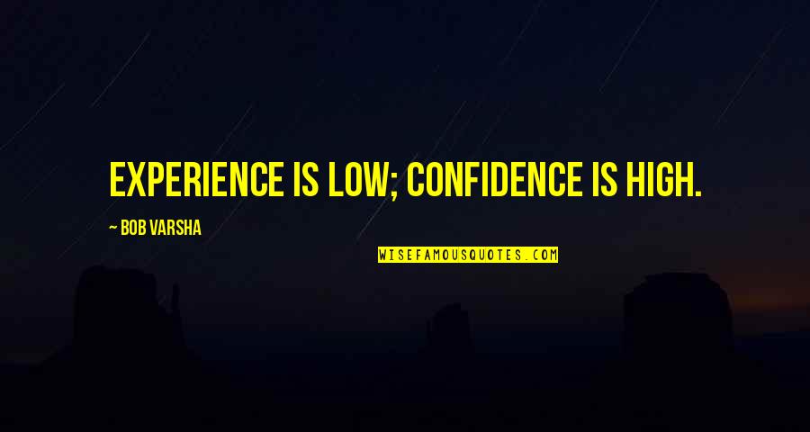 Yoga Lifestyle Quotes By Bob Varsha: Experience is low; confidence is high.