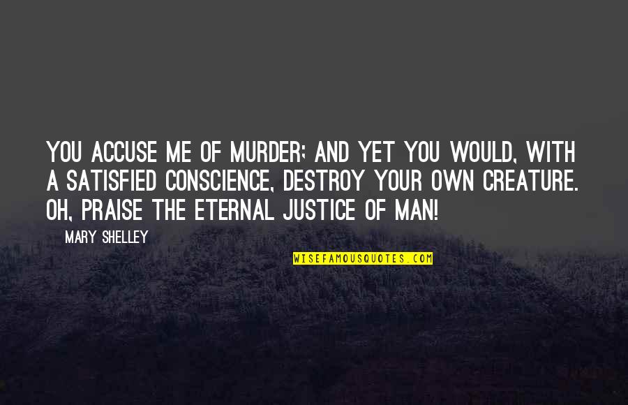 You Accuse Me Quotes By Mary Shelley: You accuse me of murder; and yet you