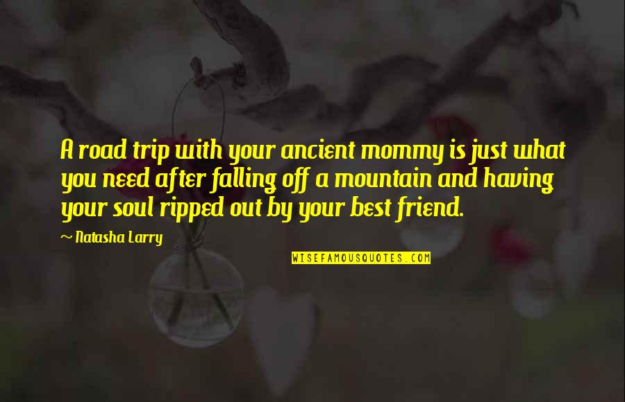 You Best Friend Quotes By Natasha Larry: A road trip with your ancient mommy is