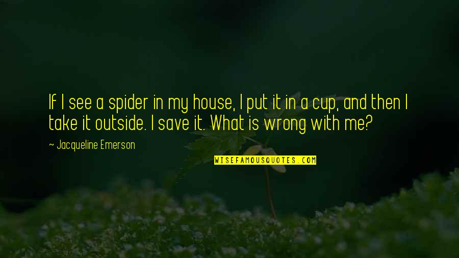 You Take Me Wrong Quotes By Jacqueline Emerson: If I see a spider in my house,