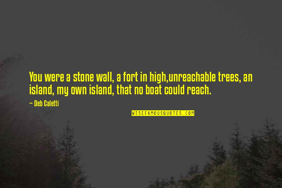 You Were My Quotes By Deb Caletti: You were a stone wall, a fort in