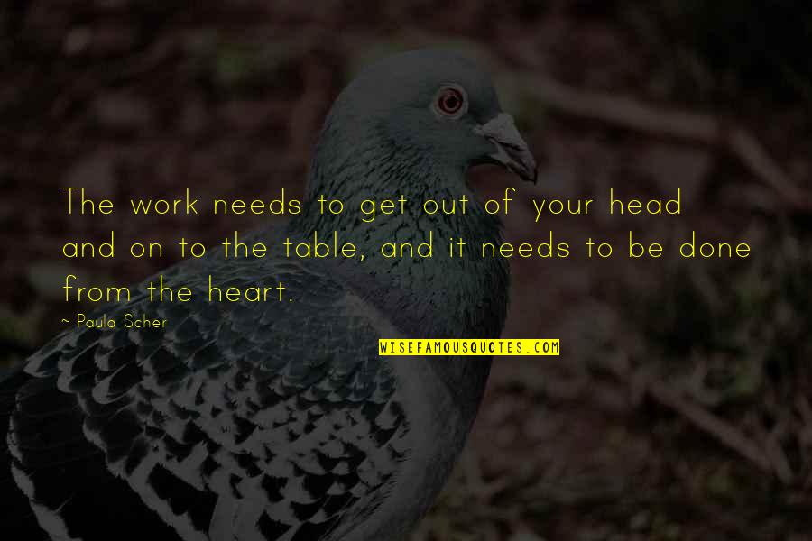 Your Heart And Your Head Quotes By Paula Scher: The work needs to get out of your