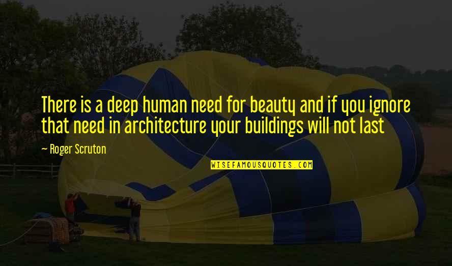 Your Last Quotes By Roger Scruton: There is a deep human need for beauty