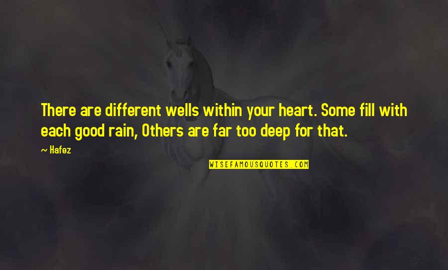 Your Loss Quotes By Hafez: There are different wells within your heart. Some