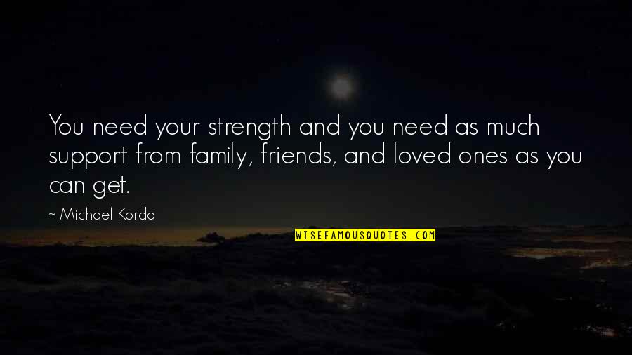 Your Loved Quotes By Michael Korda: You need your strength and you need as