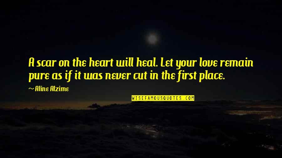 Your Place Quotes By Aline Alzime: A scar on the heart will heal. Let