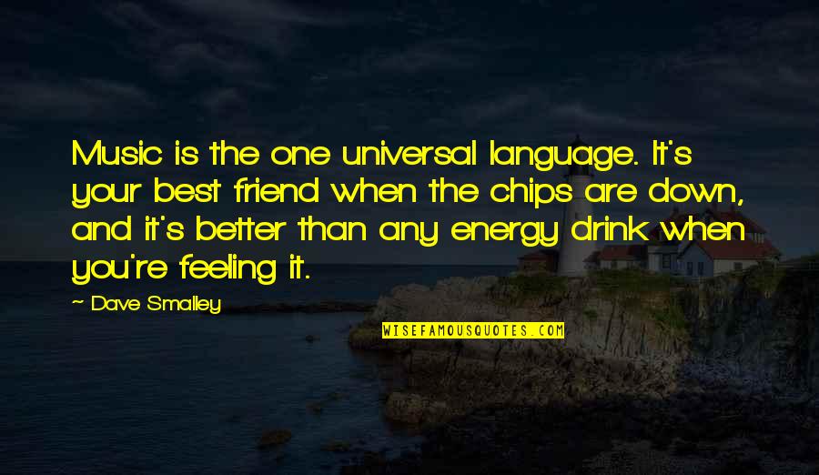 Your The Best Friend Quotes By Dave Smalley: Music is the one universal language. It's your