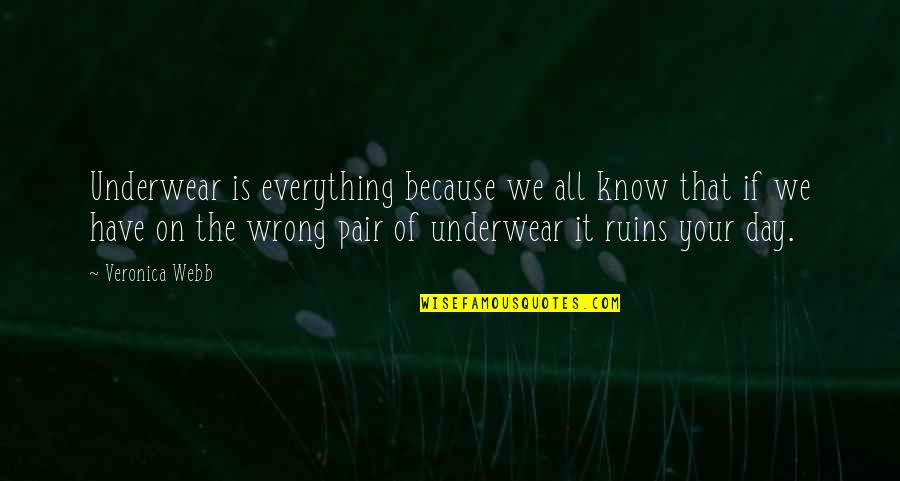 Your Wrong Quotes By Veronica Webb: Underwear is everything because we all know that